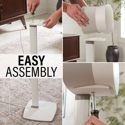 Sanus Height-Adjustable Speaker Stand for Sonos Era 300 Speaker in White (WSSE3A1-W2)