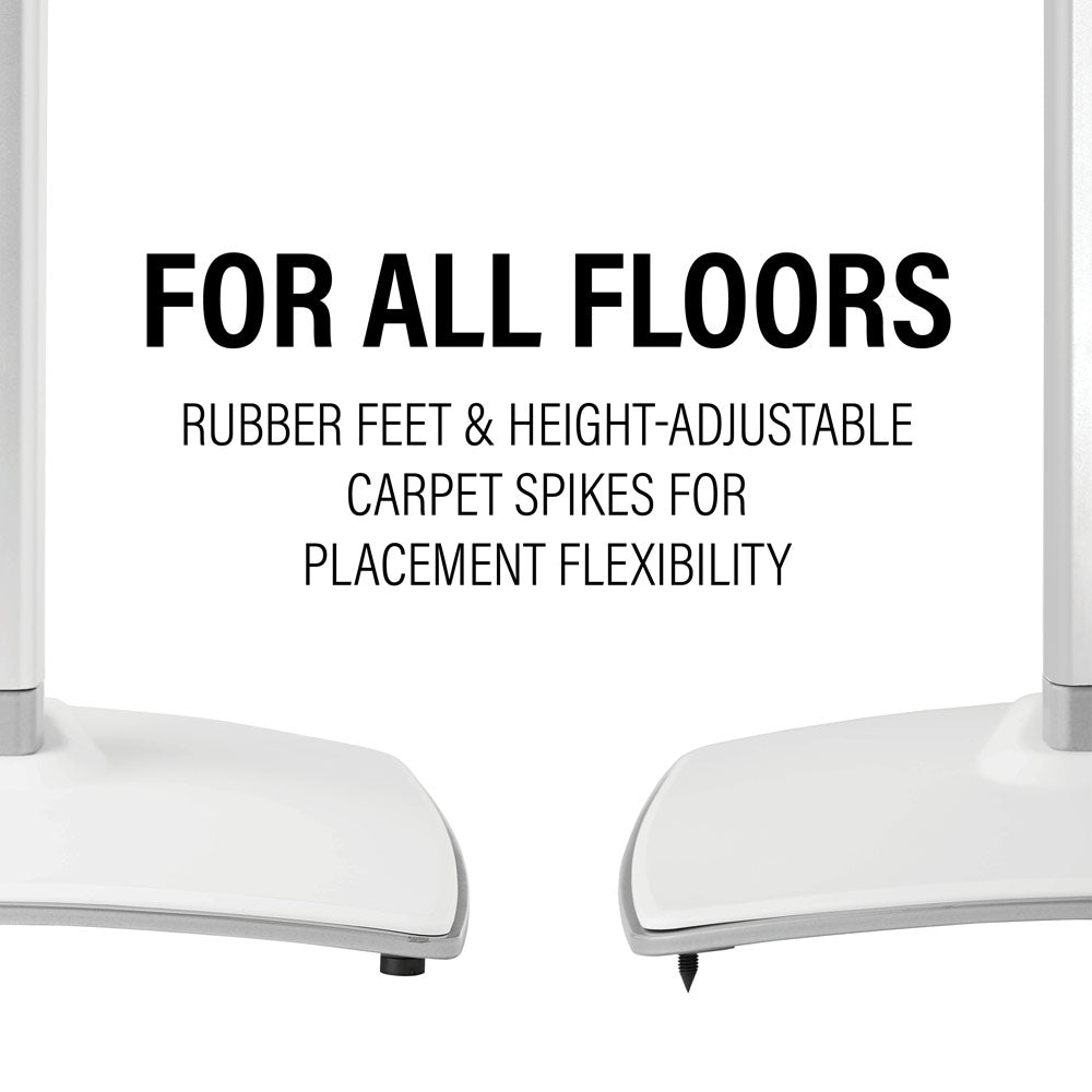 Sanus Height-Adjustable Speaker Stand for Sonos Era 300 Speaker in White (WSSE3A1-W2)