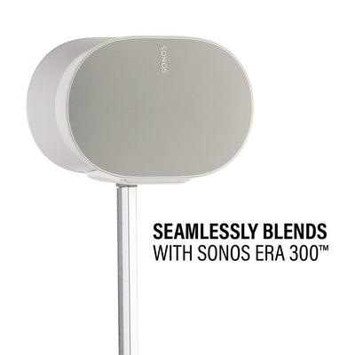 Sanus Height-Adjustable Speaker Stand for Sonos Era 300 Speaker in White (WSSE3A1-W2)