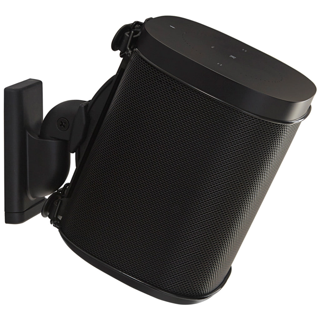 Sanus Swivel And Tilt Speaker Wall Mount For Sonos One, SL, Play:1 & Play:3 In Black (WSWM21-B2)