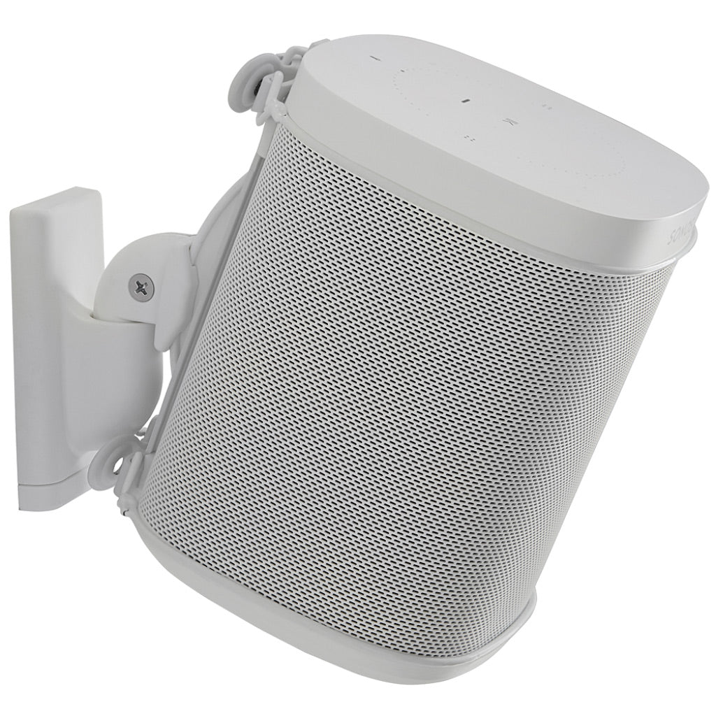 Sanus Swivel And Tilt Speaker Wall Mount For Sonos One, SL, Play:1 & Play:3 In White (WSWM21-W2)