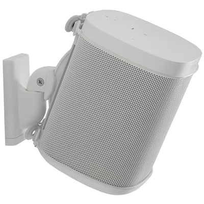 Sanus Swivel And Tilt Speaker Wall Mount For Sonos One, SL, Play:1 & Play:3 In White (WSWM21-W2)
