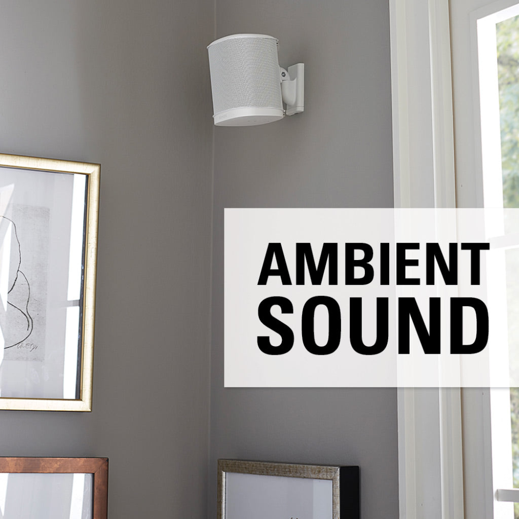 Sanus Swivel And Tilt Speaker Wall Mount For Sonos One, SL, Play:1 & Play:3 In White (WSWM21-W2)