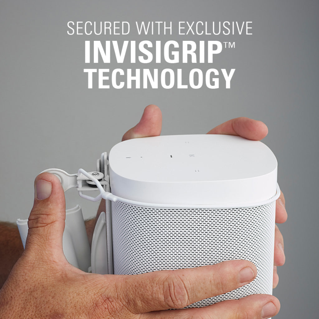 Sanus Swivel And Tilt Speaker Wall Mount For Sonos One, SL, Play:1 & Play:3 In White (WSWM21-W2)